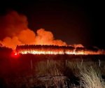 Bomberos de Saladas en la primera línea de combate contra el fuego en Mantilla