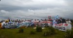 Docentes autoconvocados de Saladas, San Lorenzo y Empedrado se manifestaron en Cuatro Bocas en el Día del Trabajador