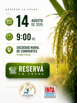 En un contexto desafiante para el sector, Corrientes será sede de la XVIII Jornada Arrocera